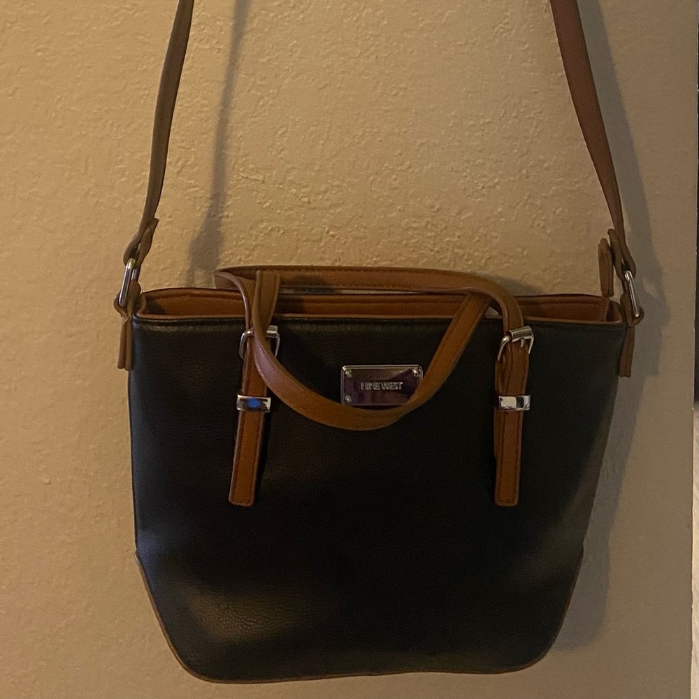 Nine West Black and Tan Shoulder Bag
